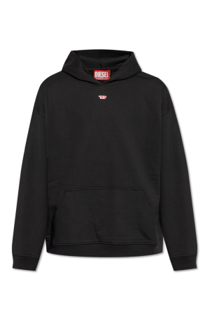 ★DIESEL★ S Boxt D Hood Black A149090GEAD9XX A149090GEAD9XX Men's Hoodie with D logo patch | Black | Diesel